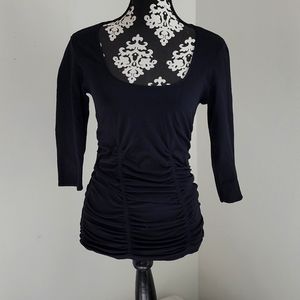 "Lost Tango" Black knit blouse